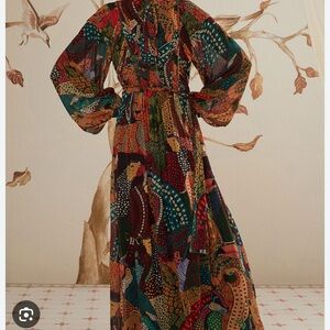 Multicolor Patterned Women's Dress